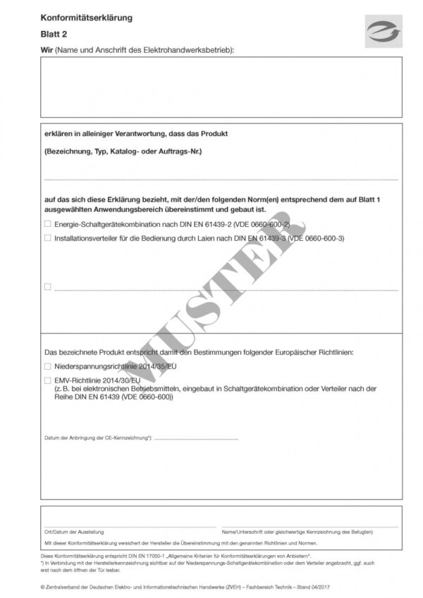 Konformitätsbewertungsverfahren/-erklärung