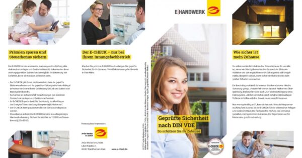 Flyer "E-Check: So schützen Sie