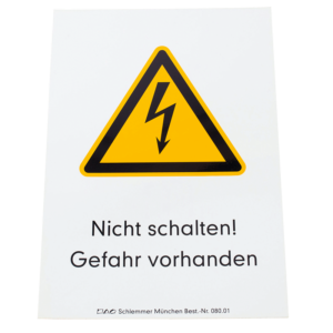 Warnschild "Nicht schalten