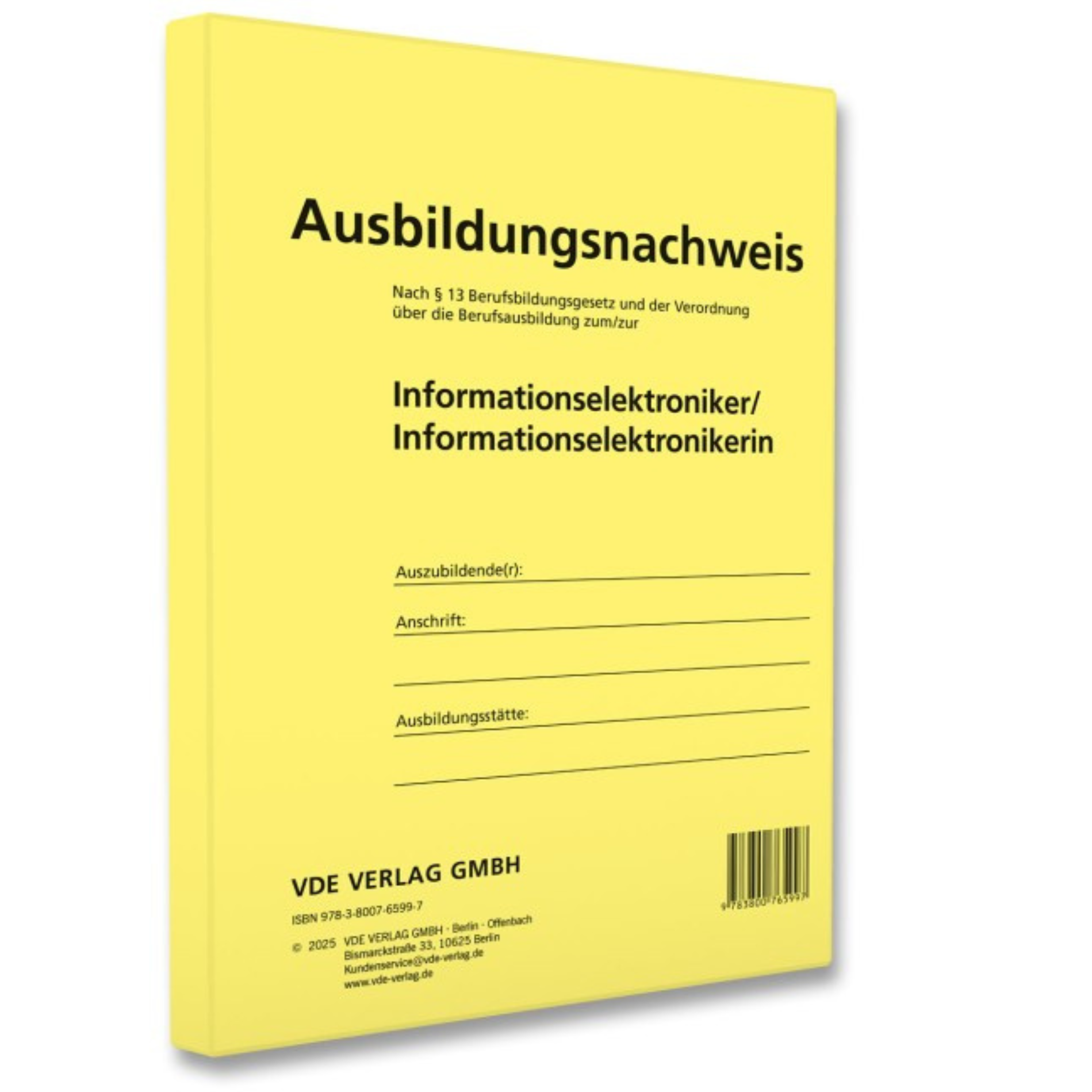 Ausbildungsnachweis Informationselektroniker/ Informationselektronikerin
