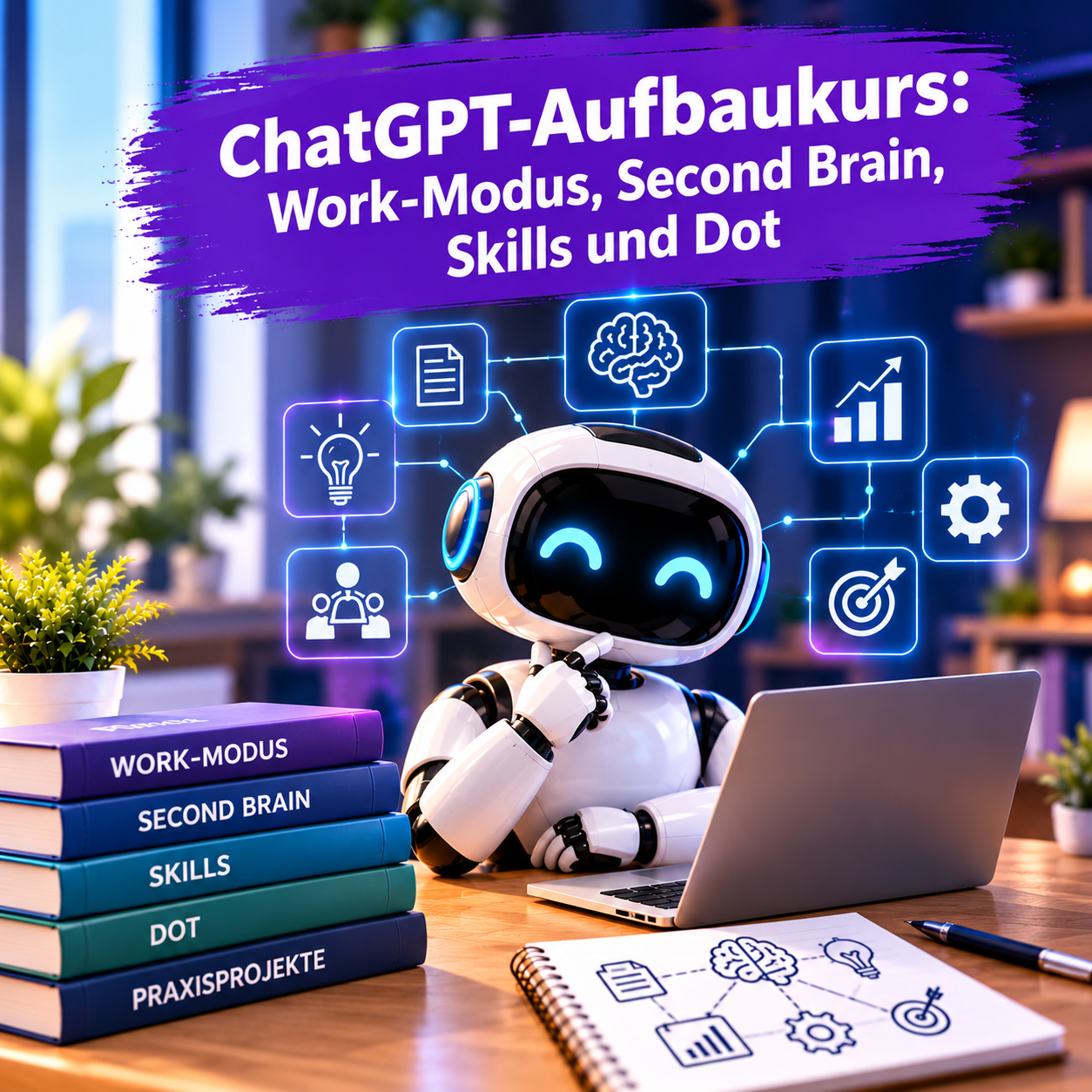Webinar: ChatGPT-Aufbaukurs Work-Modus, Second Brain, Skills und Dot am 27.11.2026